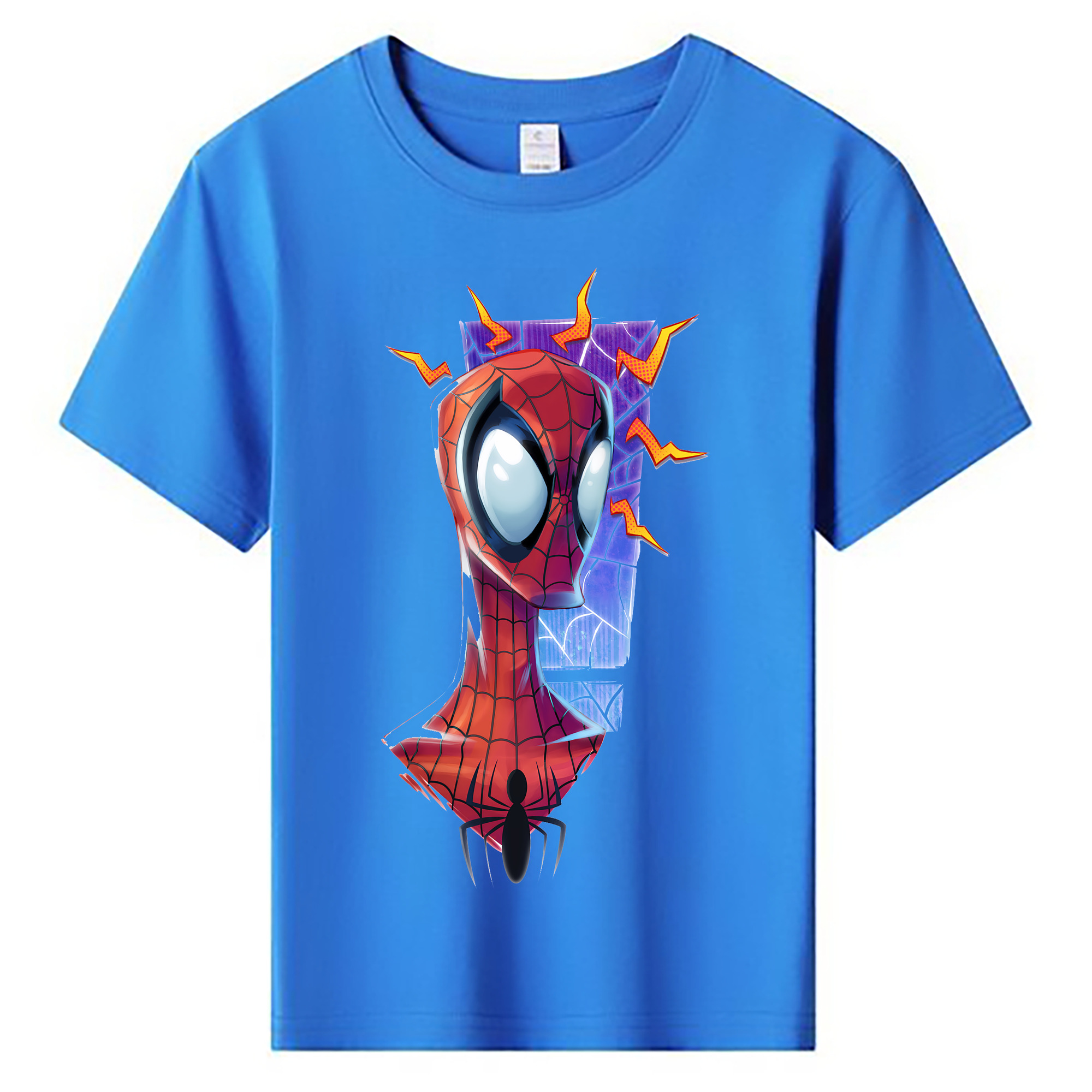 （画像用） Spider Man スパイダーマン 綿100％キッズTシャツ（フロントプリント）
